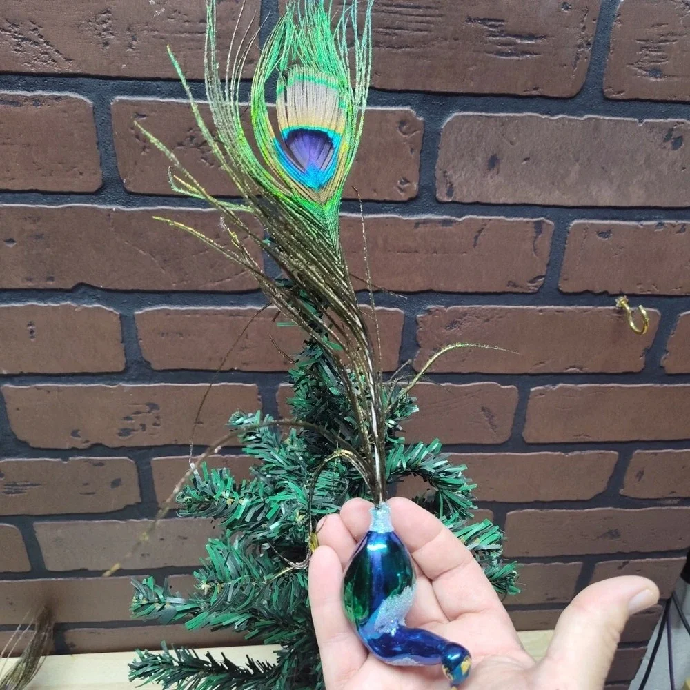 Peacock Clip On Tree Ornament